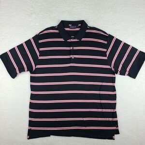 Bobby Jones Players Polo Shirt Mens XL Black Red Performance Short Sleeve *‎